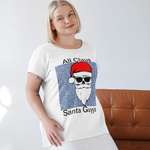Camiseta Todas as Papais noeis do Claus Caras Natal Mulhere