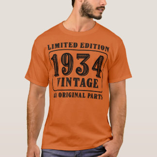 Camiseta Todas as peças originais vintage 1934, edição limi