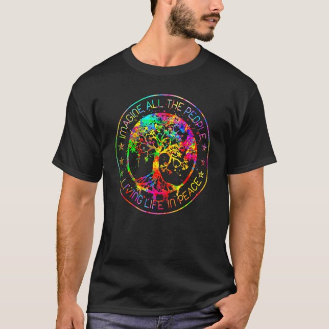 Camiseta Todas As Pessoas Imaginam Viver A Vida No Hippie D (Frente)