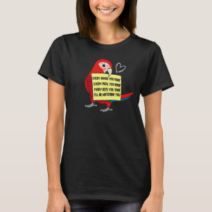 Camiseta Todas as Refeições de Snack ou Mordida Eu Escarlat