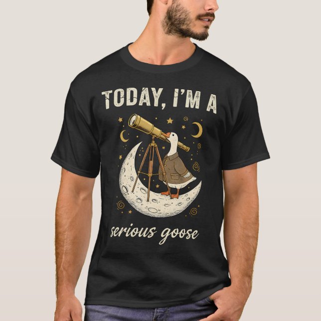 Camiseta Today Im A Serious Goose Funny Astronomer (Frente)