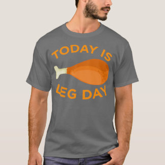 Camiseta Today is Leg Day Thanksgiving Funny Turkey Trot Gi