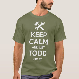 Camiseta TODD Fix Cote Engraçado Aniversário Nome Personali