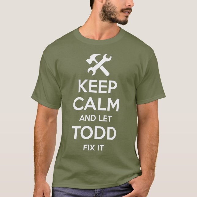 Camiseta TODD Fix Cote Engraçado Aniversário Nome Personali (Frente)