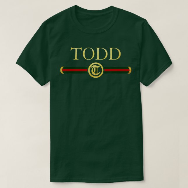 Camiseta Todd Name Personalizado Royal Luxury Homens Mulher (Frente do Design)