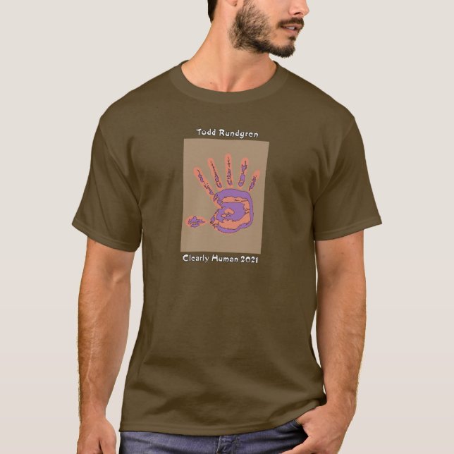 Camiseta Todd Rundgren Claramente Marrom Da Mão Humana (Frente)