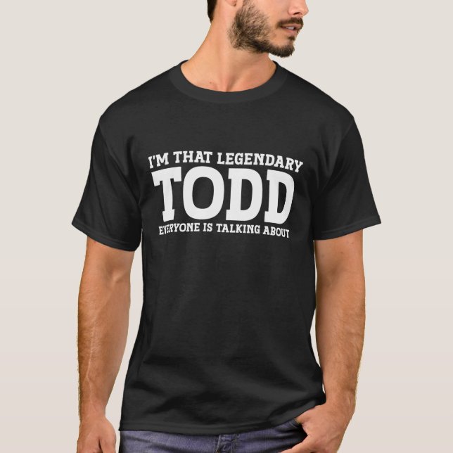 Camiseta Todd Surname Funny Team Sobrenome Todd T Sh (Frente)