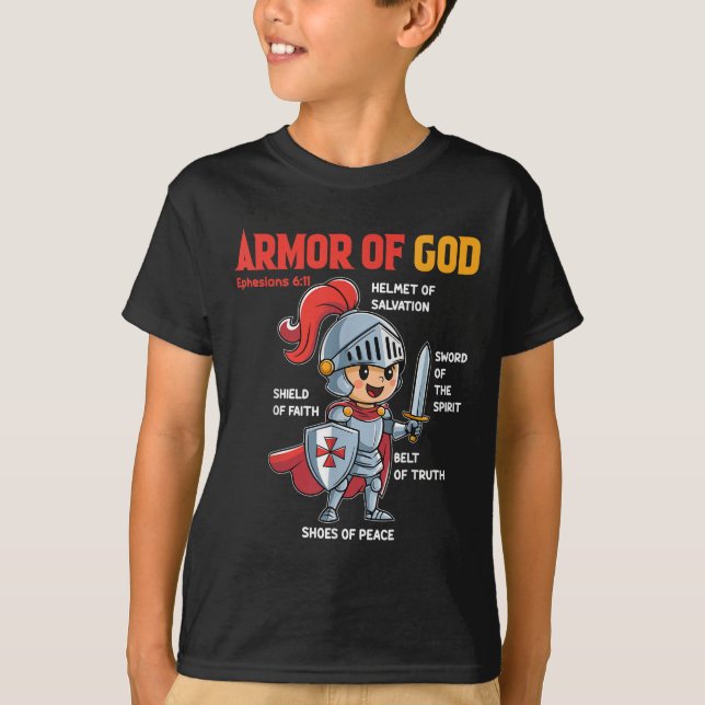 Camiseta Toddler Boy Armor Of God Brother Son Men Kid Chris (Frente)