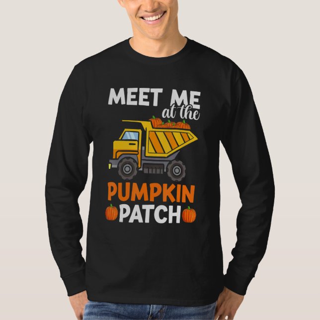 Camiseta Toddler Boys Thanksgiving  Pumpkin Patch Truck Kid (Frente)