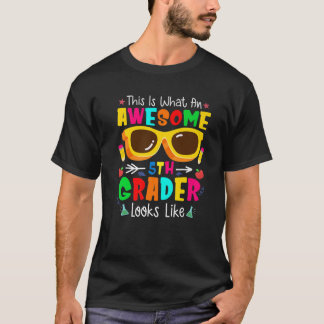Camiseta Toddler De Volta Para A 5ª Gra Incrível Do Grau 5 