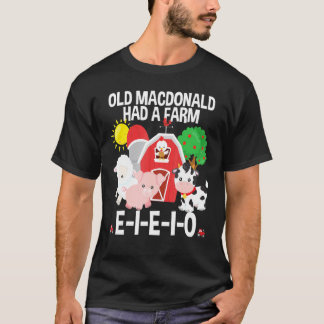 Camiseta Toddler Kids Old Macdonald Tinha Fazenda E I E O N