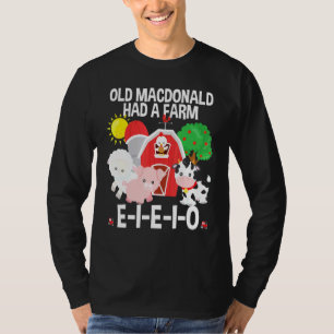 Camiseta Toddler Kids Old Macdonald Tinha Fazenda E I E O N