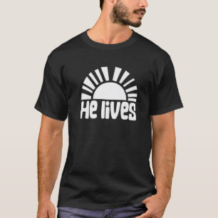 Camiseta Toddler Páscoa Ele Vive A Correspondência Familiar