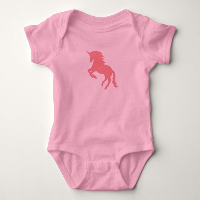Camiseta Toddler, pintura a rosa Unicorn (Frente)