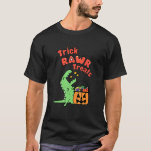 Camiseta Toddler Trick Rawr Treat Dinossaur Halloween Boys