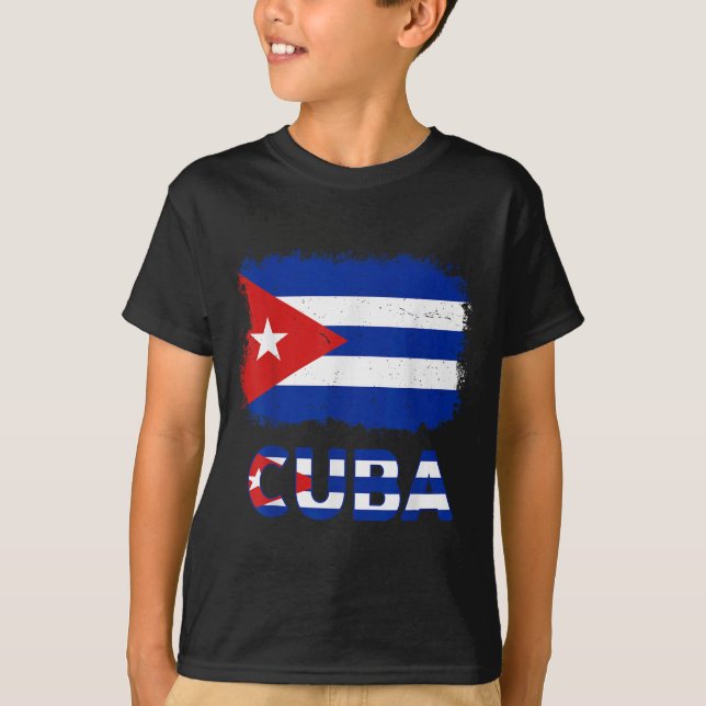 Camiseta Toddler White Cuban La Cubanita Cuba Flag Hispanic (Frente)