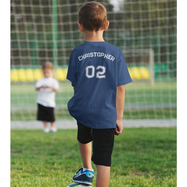 Camiseta Todler Teen Boy Name Jersey Número Esportes (Toddler Teen Boy Girl Name Jersey Number Sports T-Shirt)