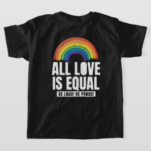 Camiseta Todo Amor é Orgulho Igual LGBT Direitos Iguais Arc