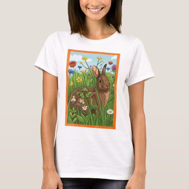 Camiseta Todo Coelhinho Ama Flores (Frente)