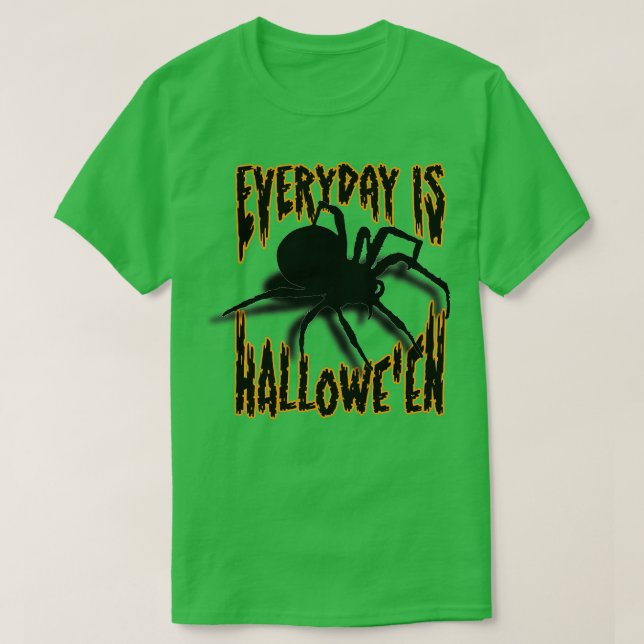 Camiseta Todo dia a aranha do Halloween (Frente do Design)