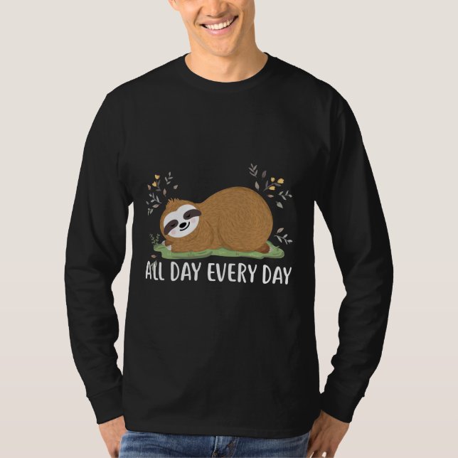 Camiseta Todo Dia, Sloth Engraçado (Frente)