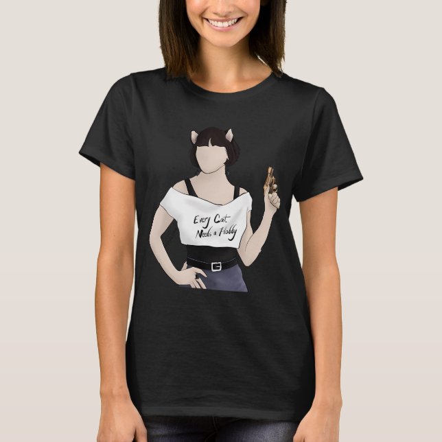 Camiseta Todo Gato Precisa de um Hobby (Frente)