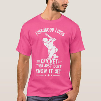 Camiseta Todo Mundo Adora Cricket Batsman Cricketer Cricket