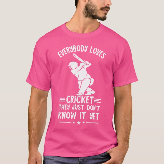 Camiseta Todo Mundo Adora Cricket Batsman Cricketer Cricket (Frente)
