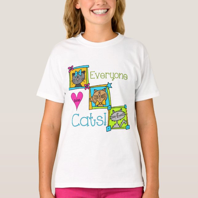 Camiseta Todo Mundo Adora Gatos (Frente)