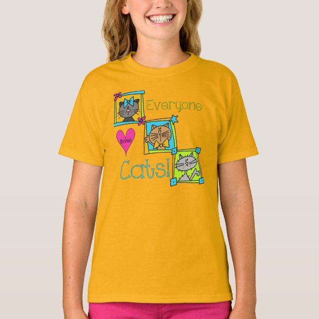 Camiseta Todo Mundo Adora Gatos (Frente)