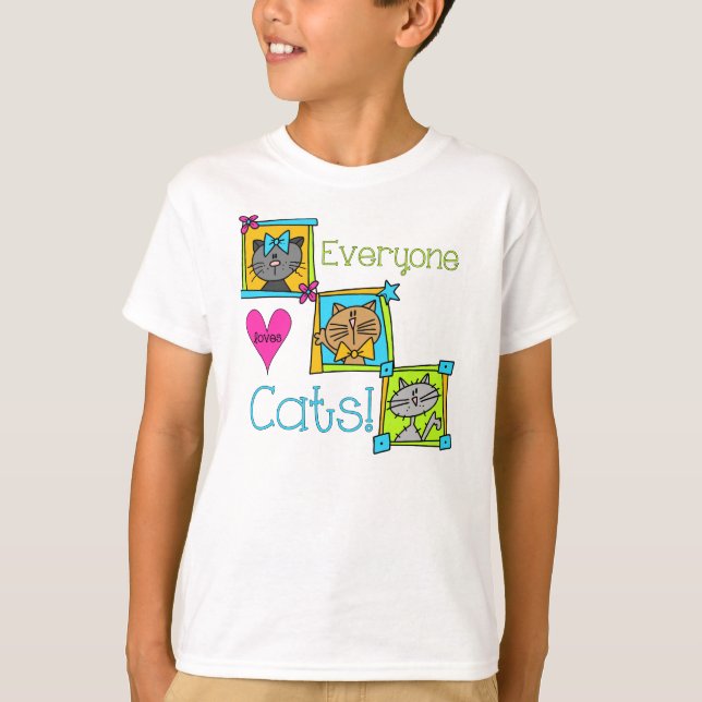 Camiseta Todo Mundo Adora Gatos (Frente)