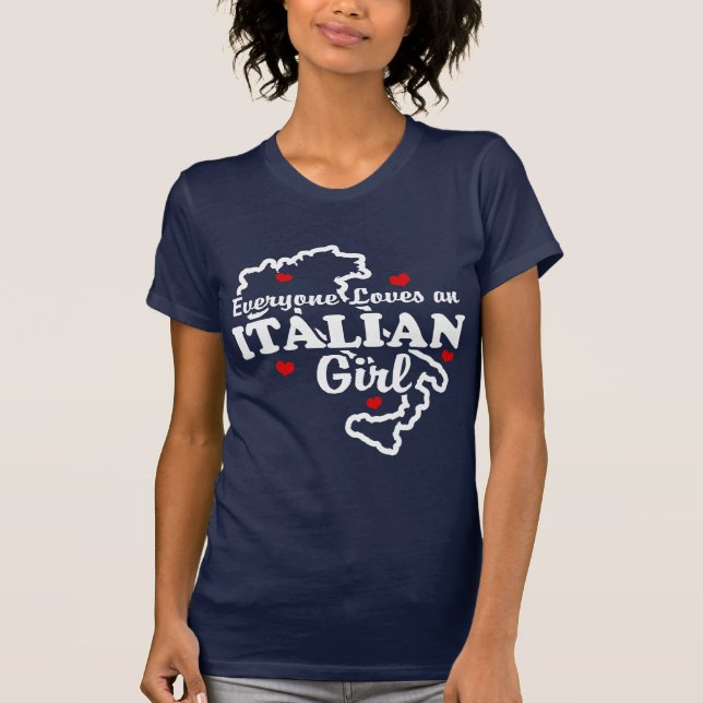 Camiseta Todo mundo ama uma garota italiana (Frente)