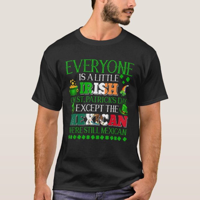 Camiseta Todo mundo é um pouco irlandês na Rua. (Frente)