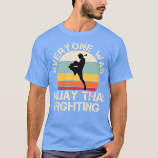 Camiseta Todo mundo era mudo thai lutando contra vintage en