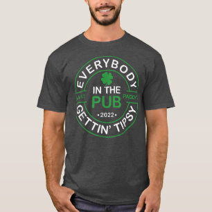Camiseta Todo mundo na rua ganhando o Santo Tipsy Paddy's