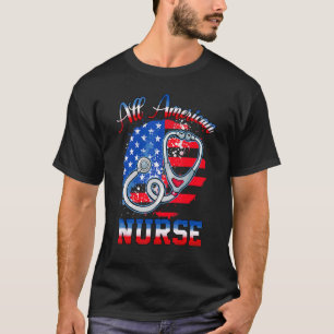 Camiseta Todo Neurse Americano Celebra 4 De Julho
