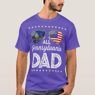 Camiseta Todo o Dia de os pais Pai Americano Pensilvânia 4º