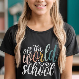 Camiseta Todo O Mundo É O Meu Colégio Escolar A Casa