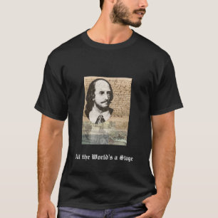 Camiseta Todo o mundo é um palco Shakespeare & o globo T