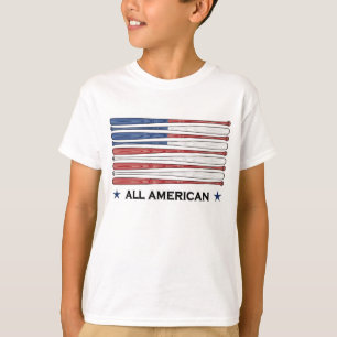 Camiseta Todo o t-shirt americano da bandeira do basebol