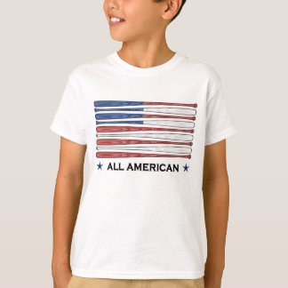 Camiseta Todo o t-shirt americano da bandeira do basebol