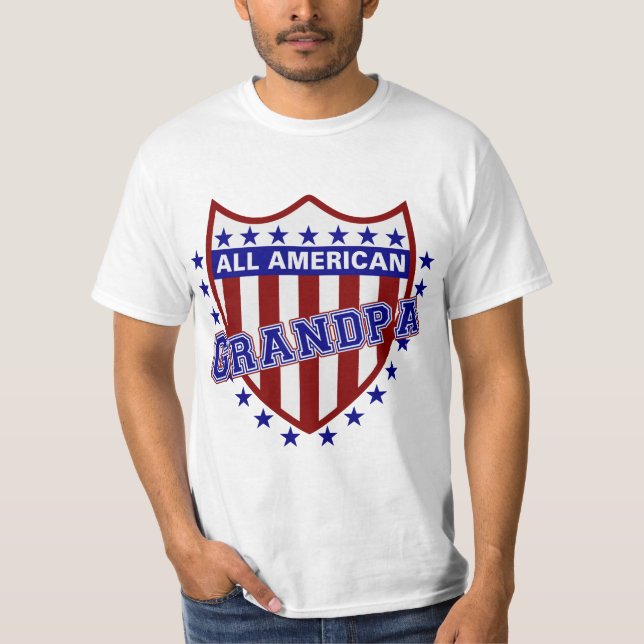 Camiseta Todo o vovô patriótico americano (Frente)