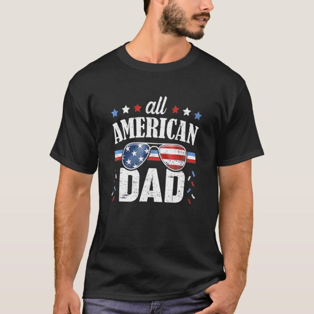 Camiseta Todo Pai Americano 4 de julho de Dia de os pais (Frente)