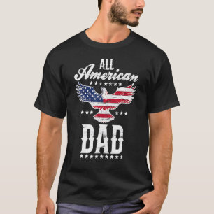 Camiseta Todo Pai Americano Eagle 4 De Julho Dia de os pais