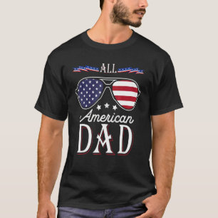 Camiseta Todo Pai Americano Feliz Dia de os pais 4 De Julho