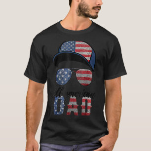 Camiseta Todo Pai Americano Feliz Dia de os pais 4 De Julho