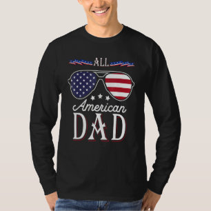 Camiseta Todo Pai Americano Feliz Dia de os pais 4 De Julho