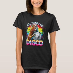 Camiseta Todo Pânico Sem Disco Capybara Funny Gritando Capy