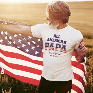 Camiseta Todo Papa Americano Patriótico 4 de julho