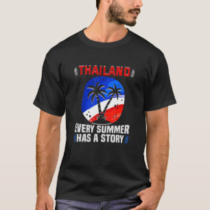 Camiseta Todo Verão Tem Uma História De Férias De Praia Na
